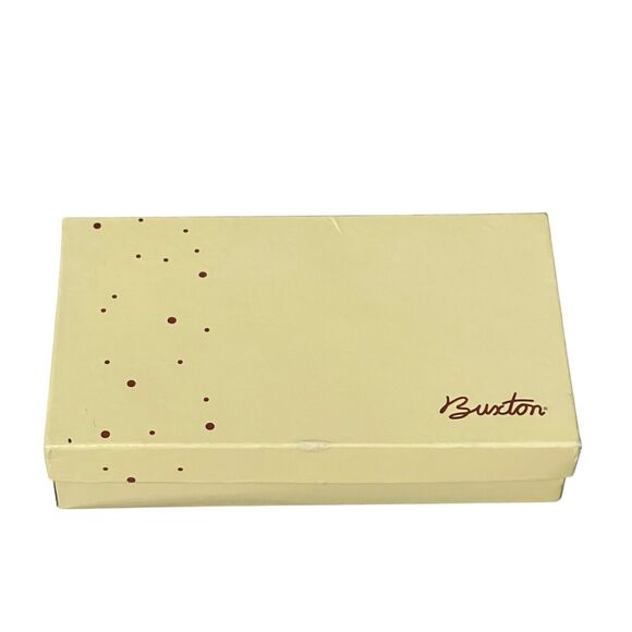 Buxton Bifold Wallet Brown Leather White Stitch Detail Credit Card New In Box - Picture 10 of 10